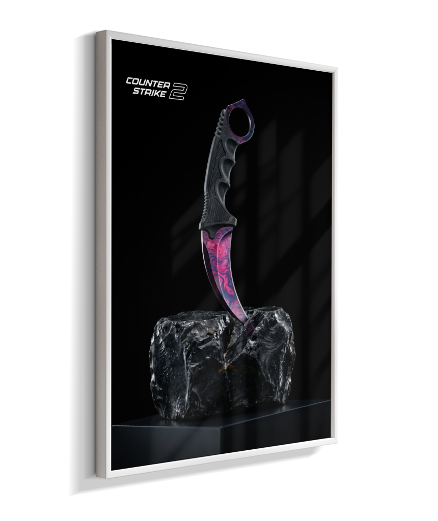 Quadro Decorativo CS2 Karambit Doppler Dark Art