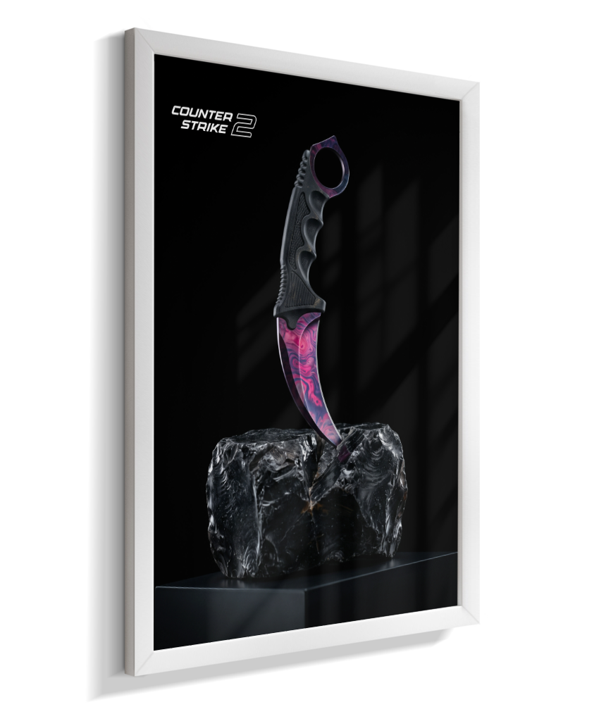 Quadro Decorativo CS2 Karambit Doppler Dark Art