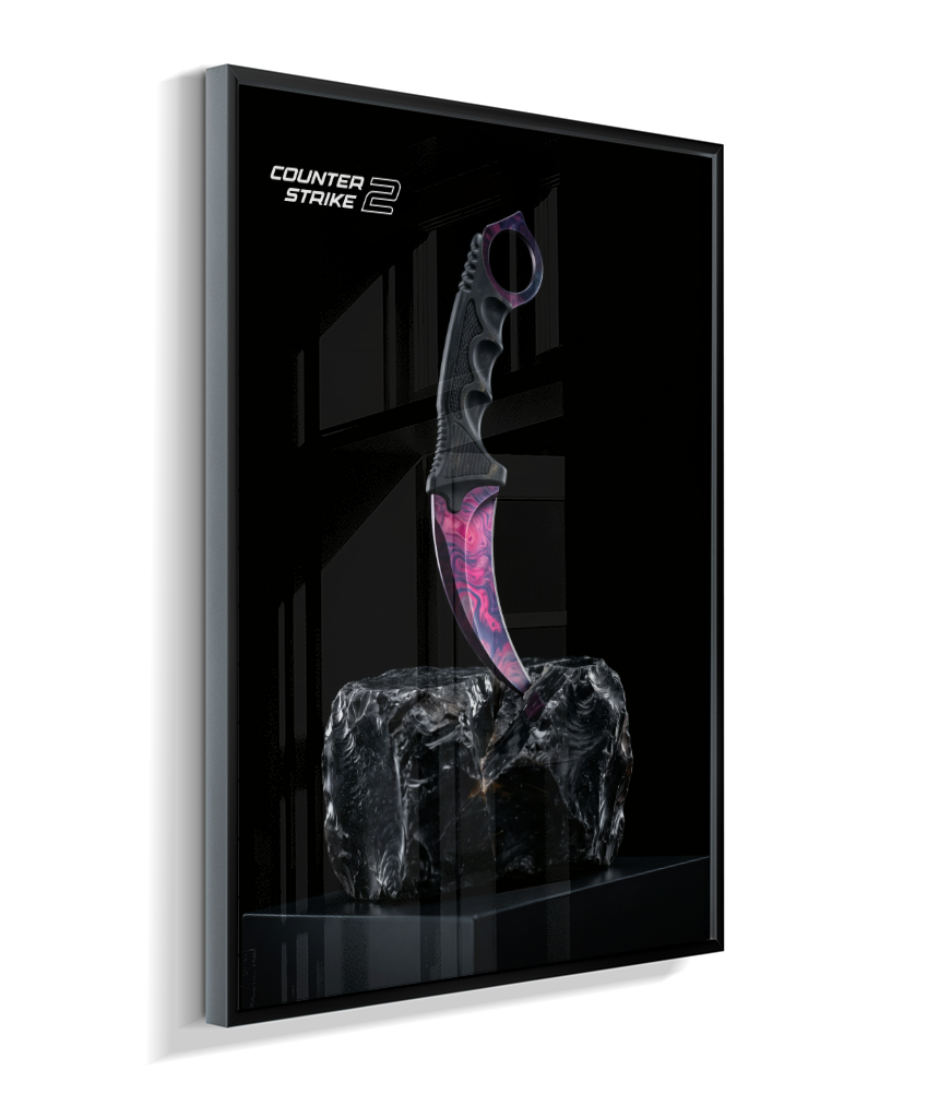 Quadro Decorativo CS2 Karambit Doppler Dark Art