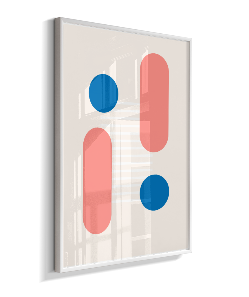 Quadro Decorativo Bauhaus Pílula e Círculo 1
