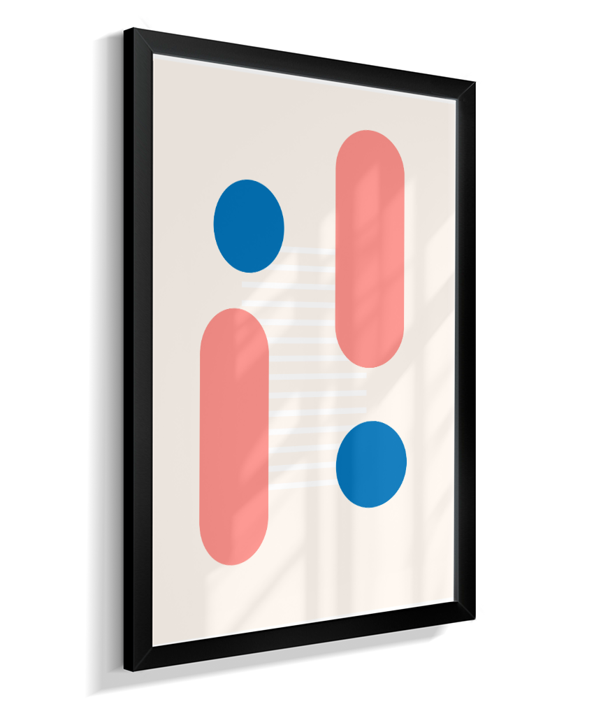 Quadro Decorativo Bauhaus Pílula e Círculo 1