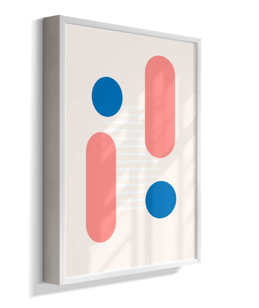 Quadro Decorativo Bauhaus Pílula e Círculo 1
