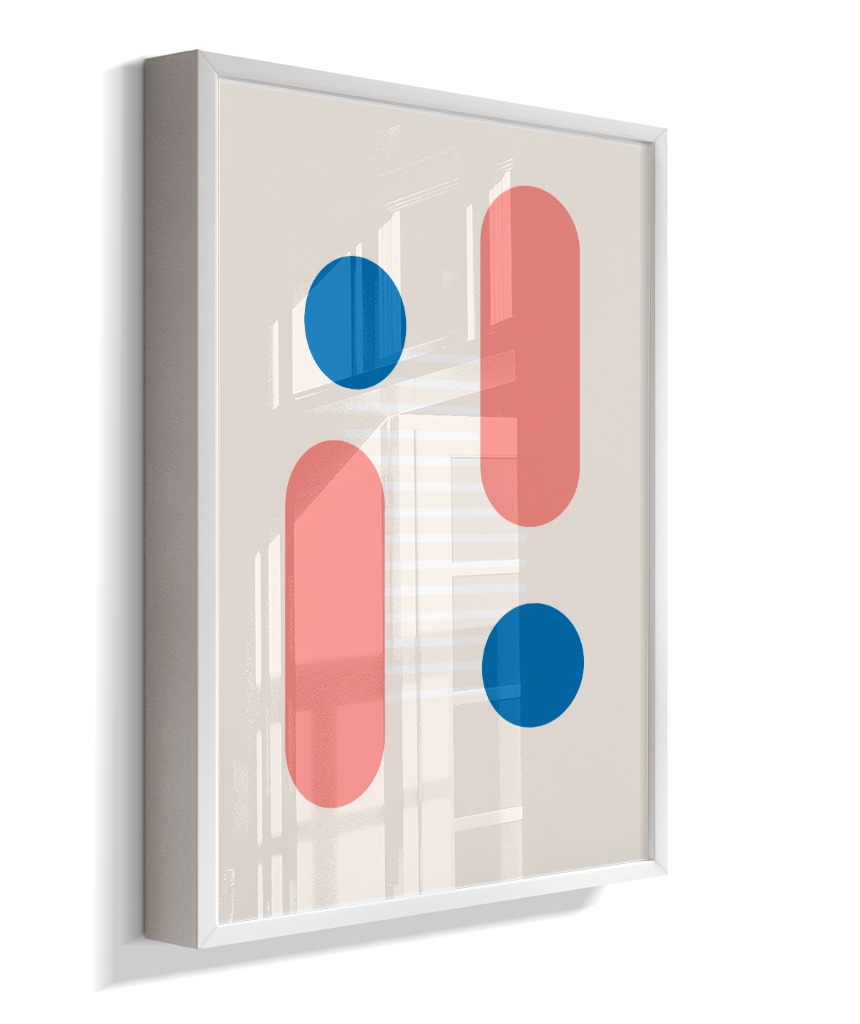 Quadro Decorativo Bauhaus Pílula e Círculo 1