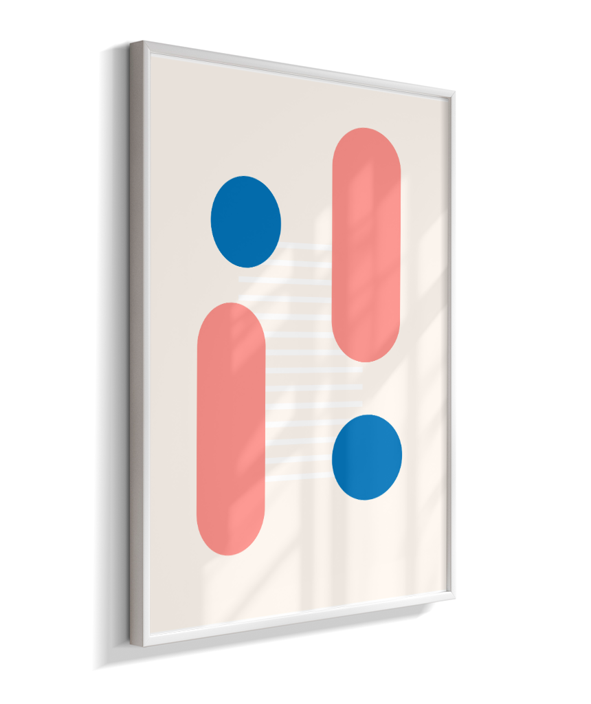 Quadro Decorativo Bauhaus Pílula e Círculo 1