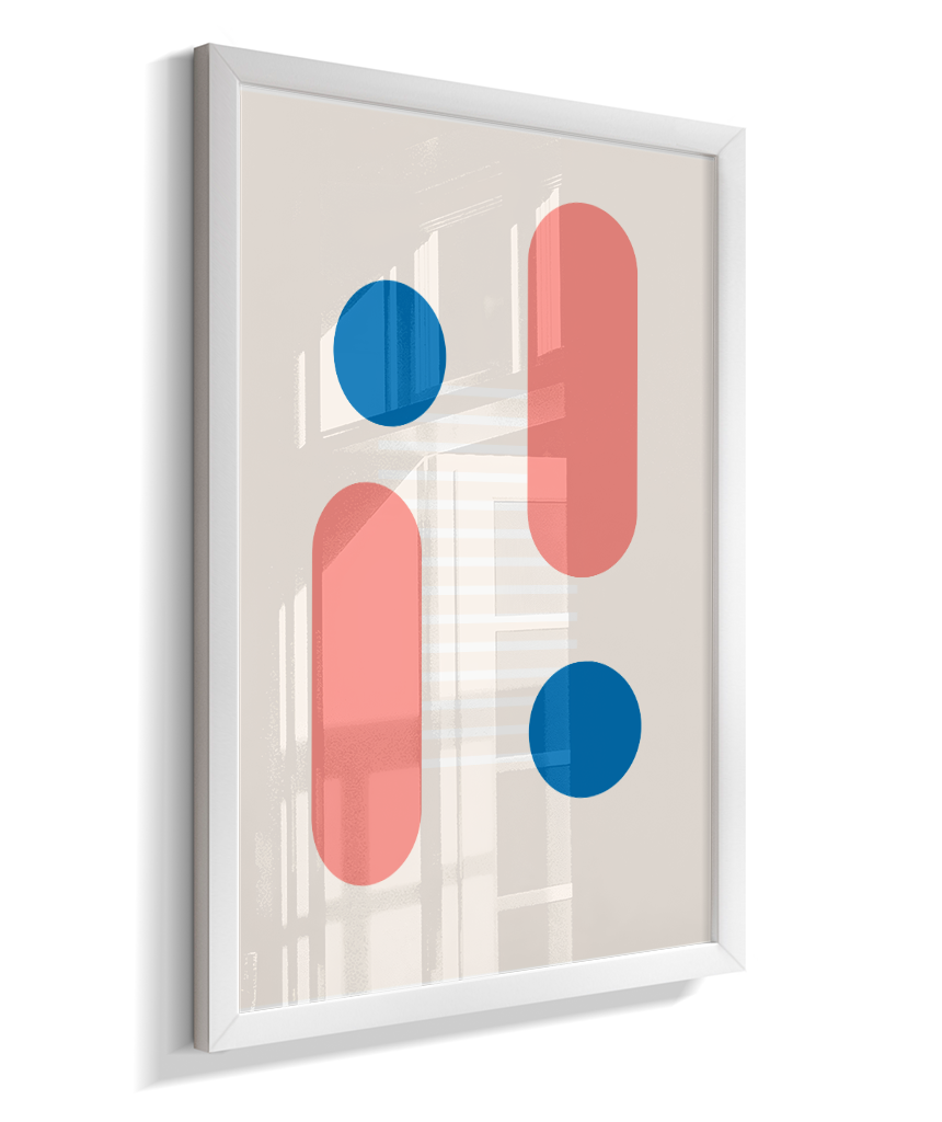 Quadro Decorativo Bauhaus Pílula e Círculo 1