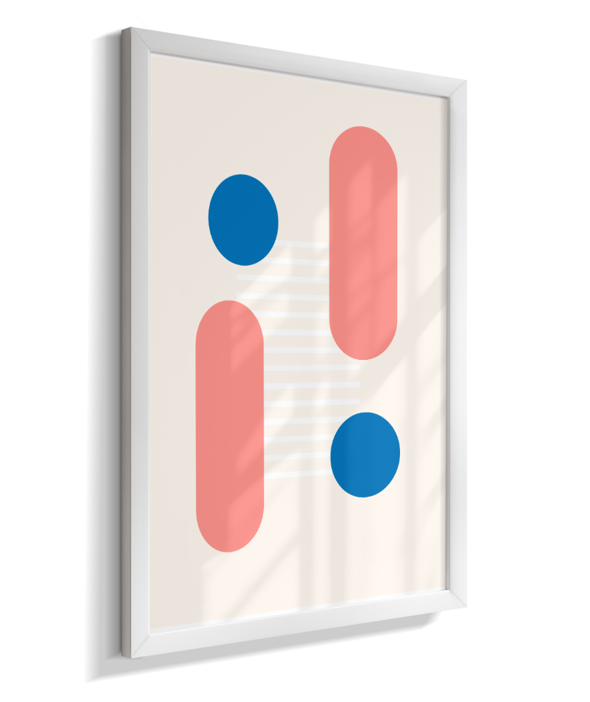Quadro Decorativo Bauhaus Pílula e Círculo 1