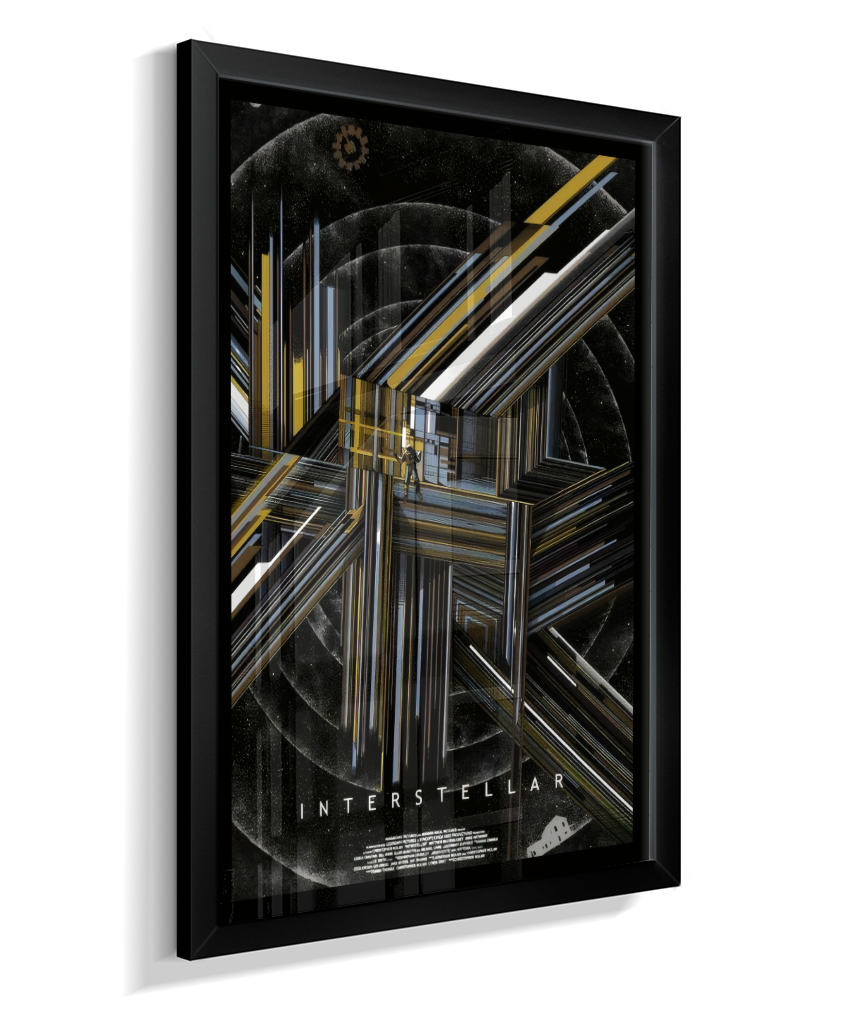 Quadro Interstellar Abstract Tesseract Geometry Poster