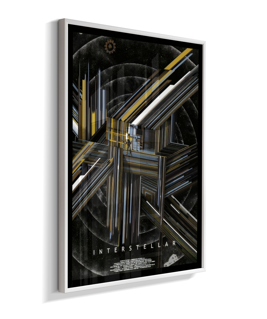 Quadro Interstellar Abstract Tesseract Geometry Poster