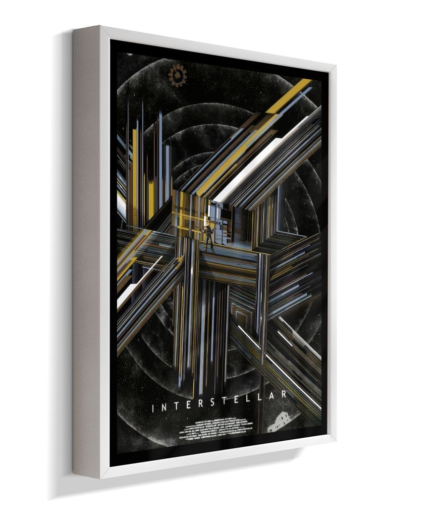 Quadro Interstellar Abstract Tesseract Geometry Poster