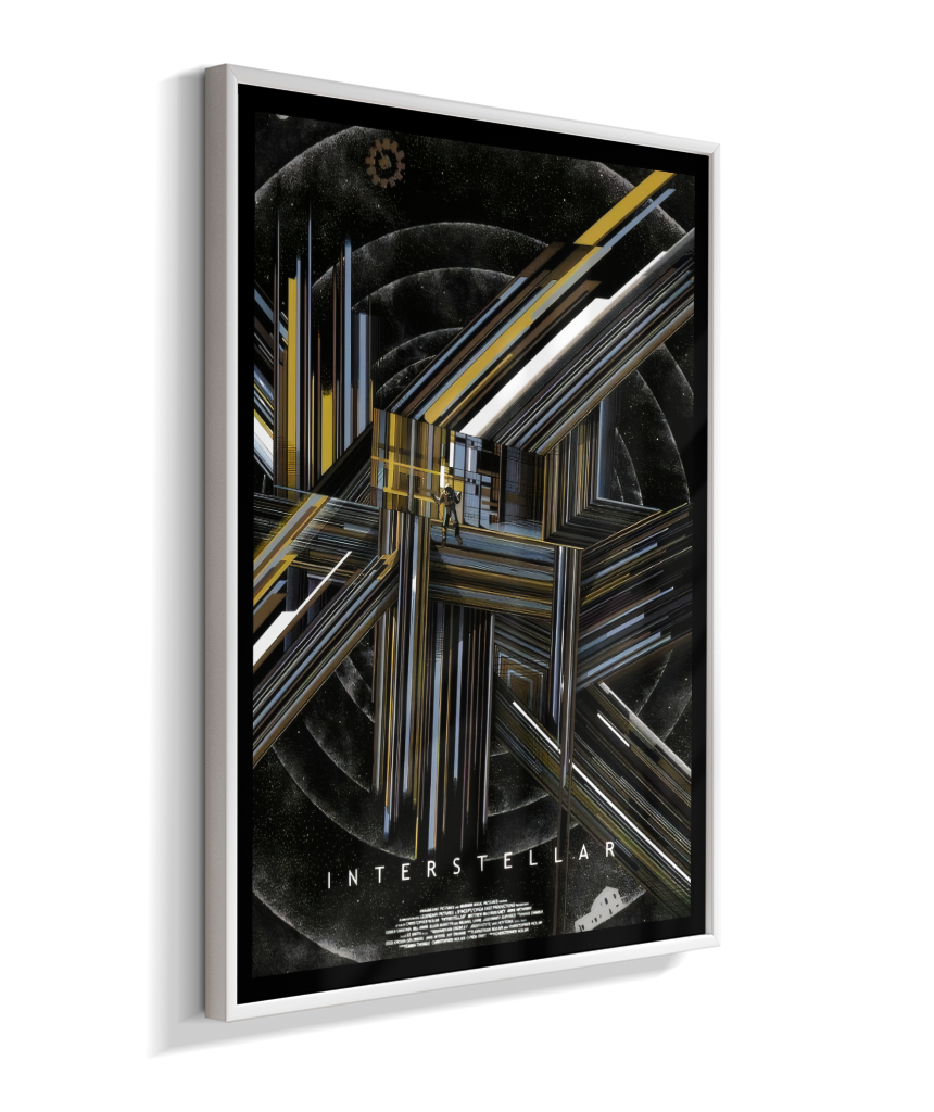 Quadro Interstellar Abstract Tesseract Geometry Poster