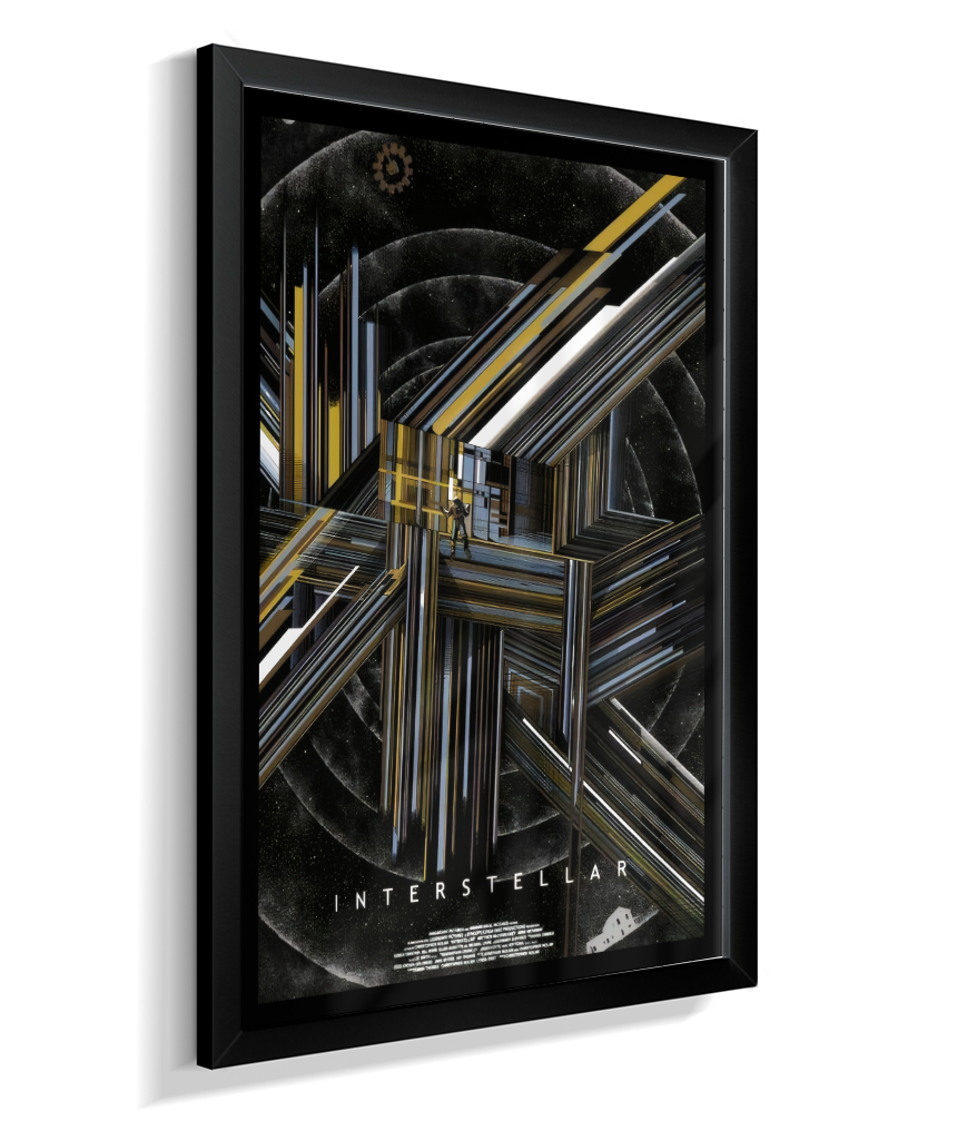 Quadro Interstellar Abstract Tesseract Geometry Poster