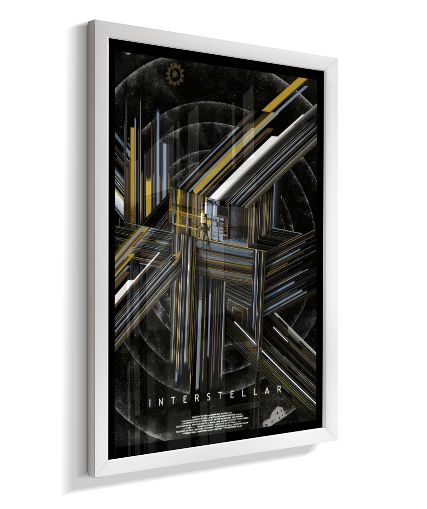 Quadro Interstellar Abstract Tesseract Geometry Poster