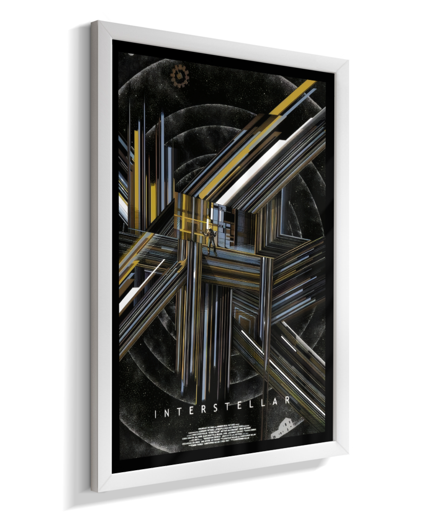Quadro Interstellar Abstract Tesseract Geometry Poster