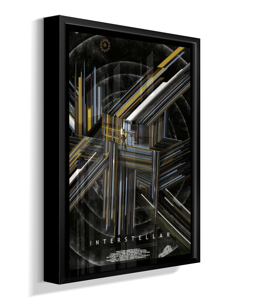 Quadro Interstellar Abstract Tesseract Geometry Poster