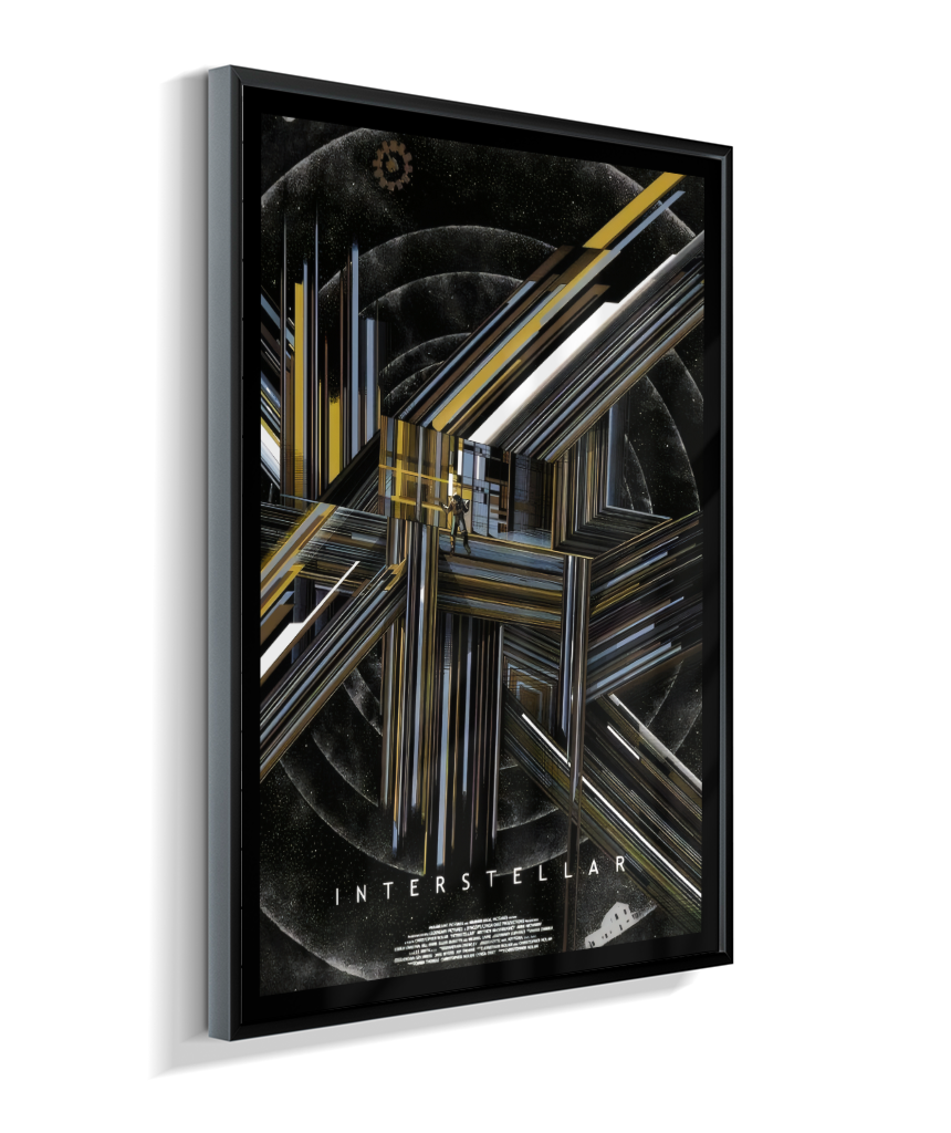 Quadro Interstellar Abstract Tesseract Geometry Poster