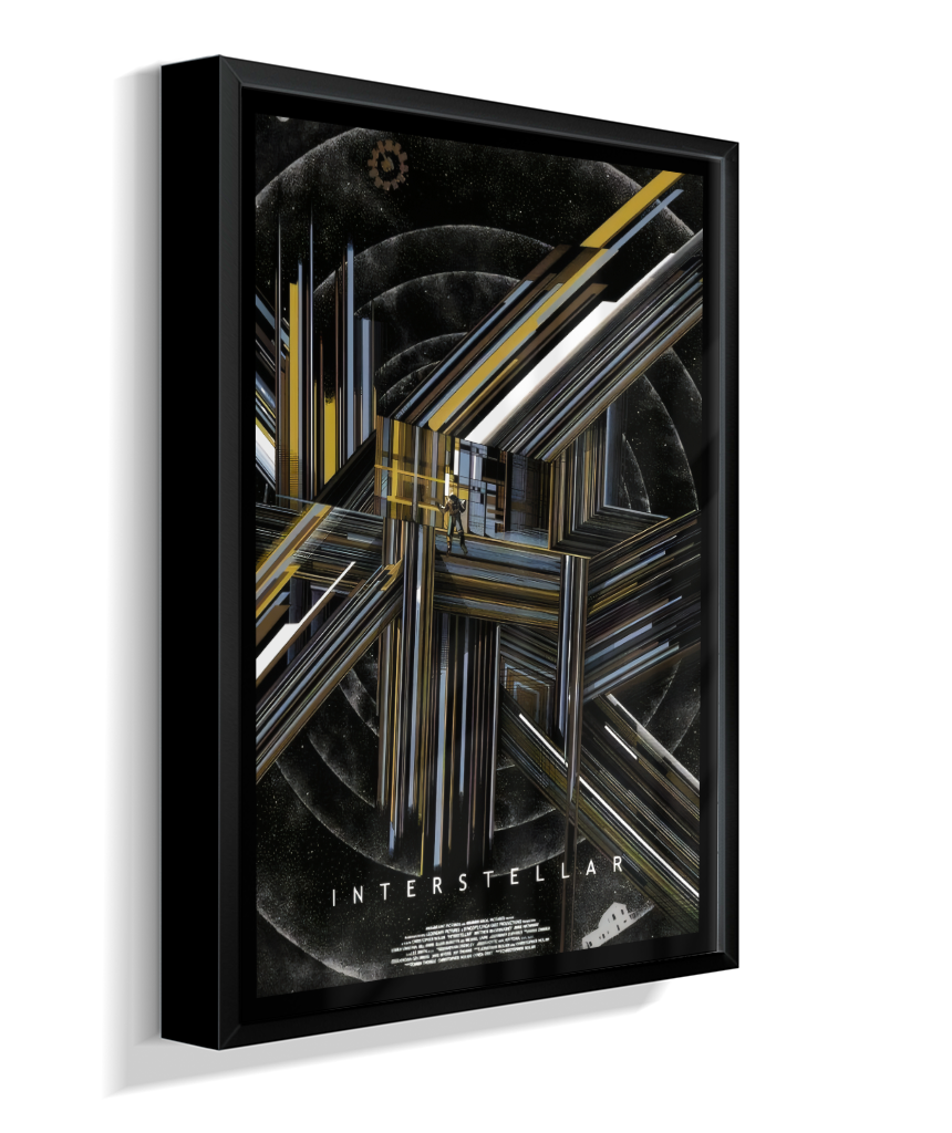 Quadro Interstellar Abstract Tesseract Geometry Poster