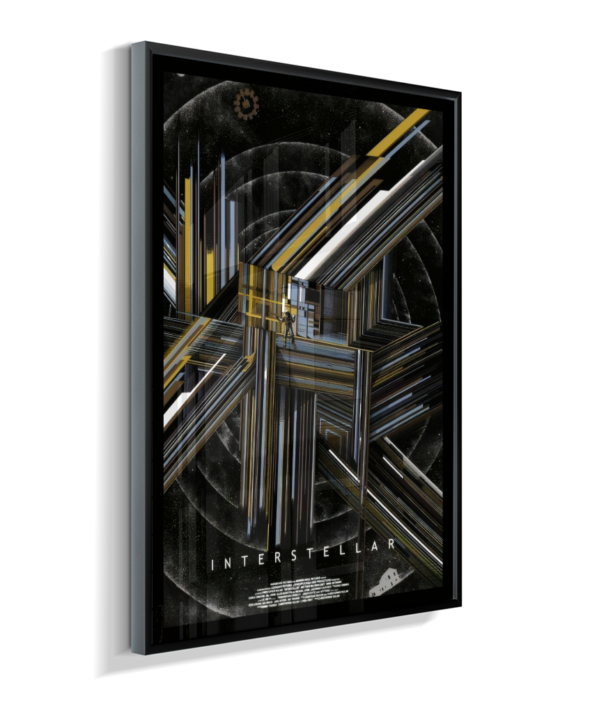 Quadro Interstellar Abstract Tesseract Geometry Poster