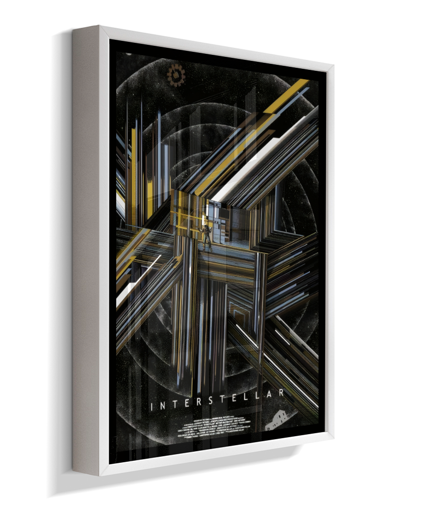 Quadro Interstellar Abstract Tesseract Geometry Poster