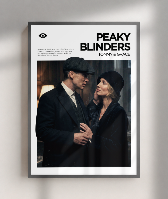 Quadro Decorativo Peaky Blinders Tommy e Grace Casal Poster