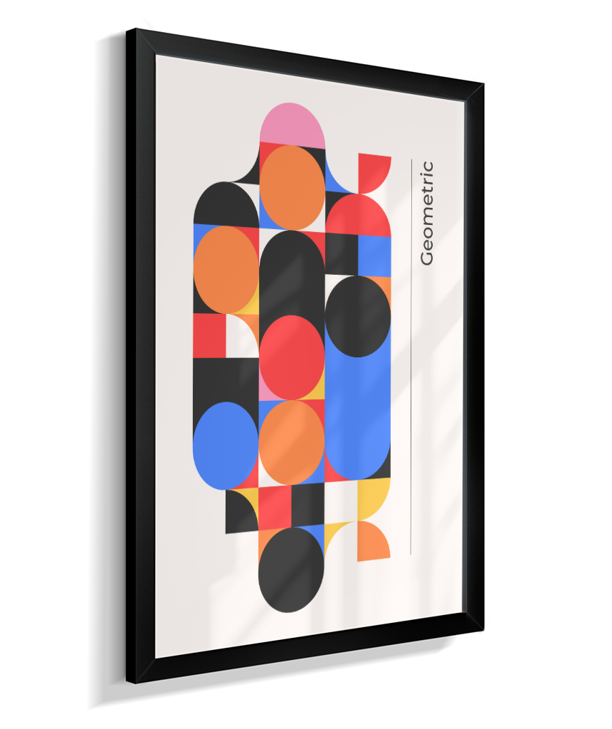 Quadro Decorativo Bauhaus Geometric Color Block