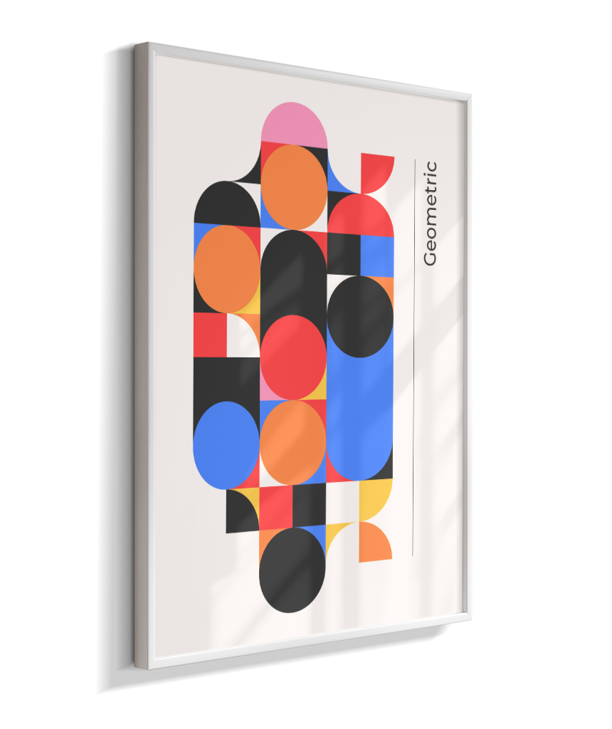 Quadro Decorativo Bauhaus Geometric Color Block