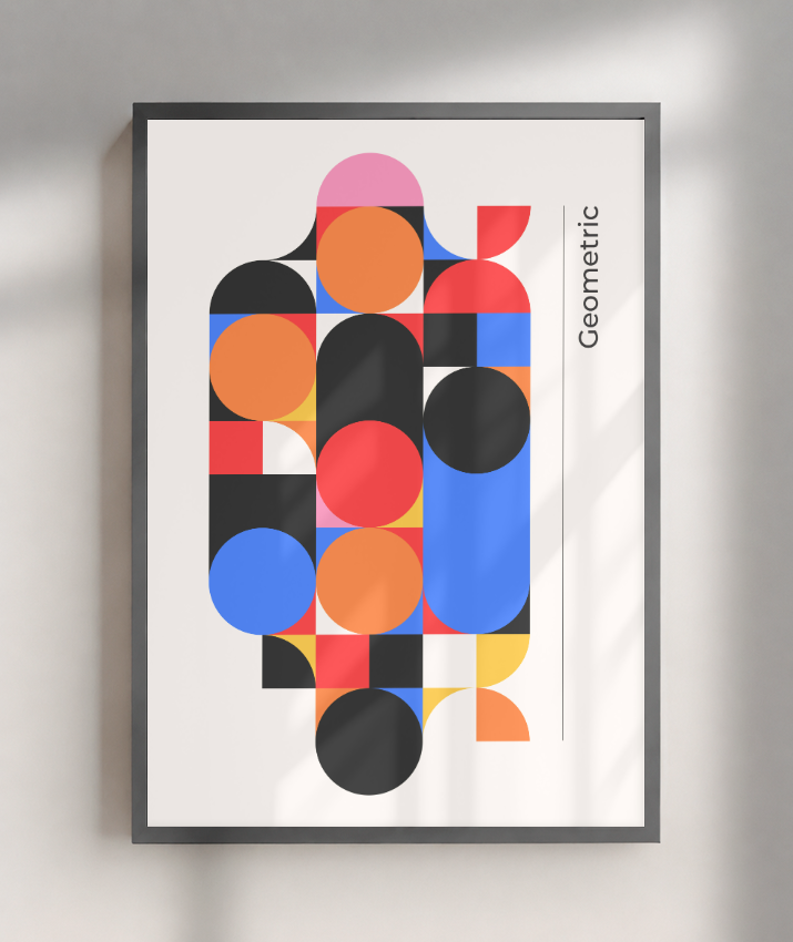 Quadro Decorativo Bauhaus Geometric Color Block
