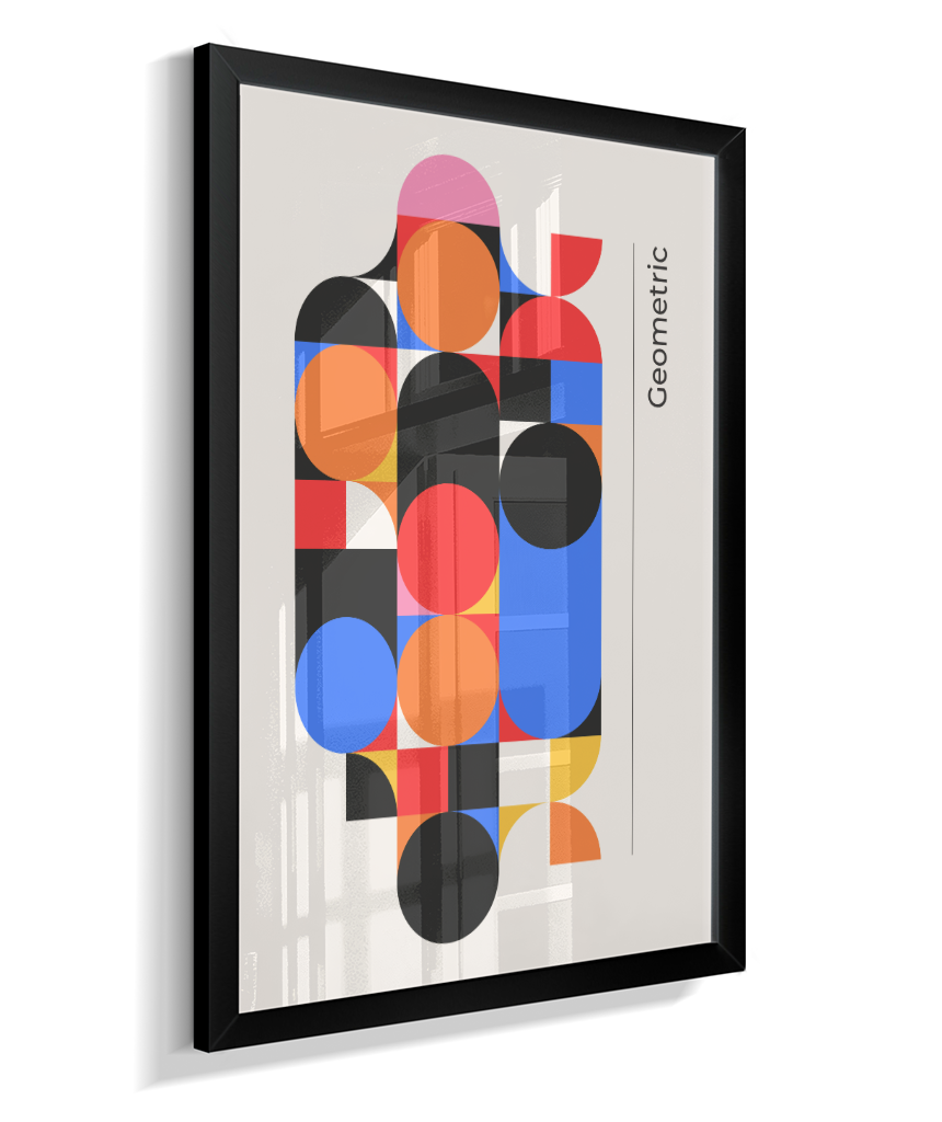 Quadro Decorativo Bauhaus Geometric Color Block