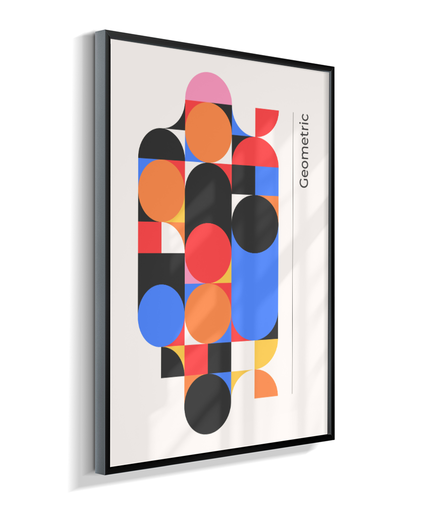 Quadro Decorativo Bauhaus Geometric Color Block