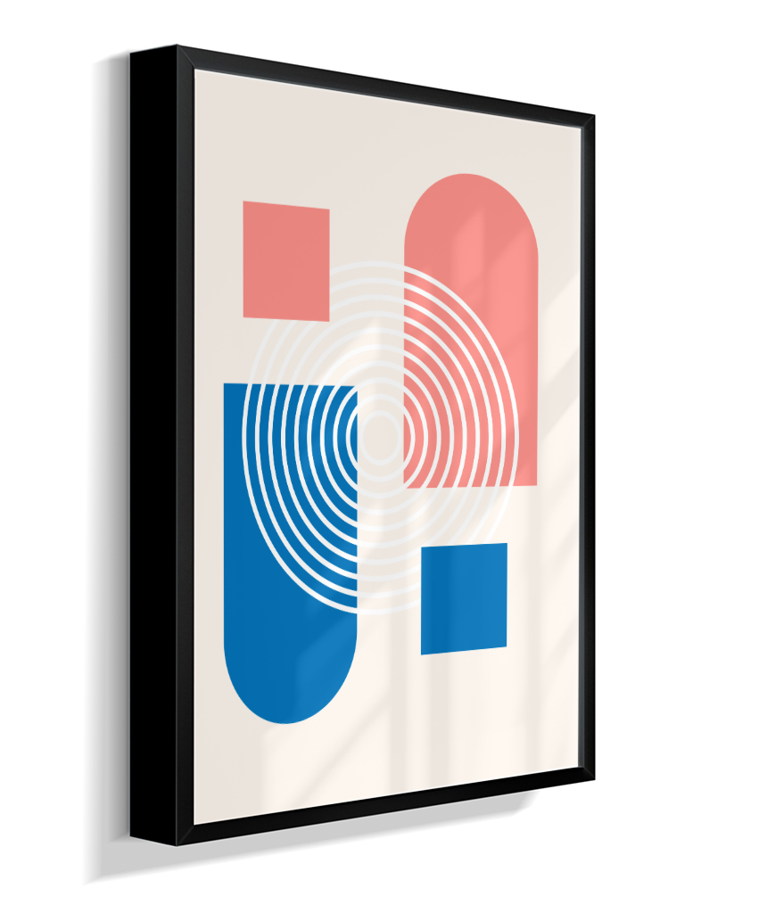 Quadro Decorativo Bauhaus Pílula e Círculo 3