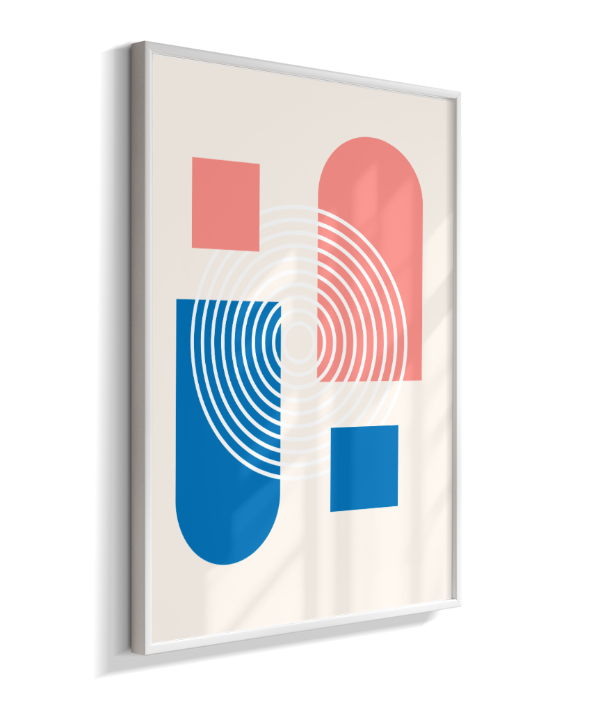 Quadro Decorativo Bauhaus Pílula e Círculo 3