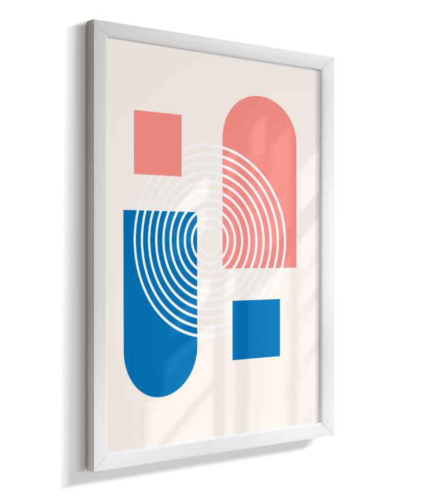 Quadro Decorativo Bauhaus Pílula e Círculo 3
