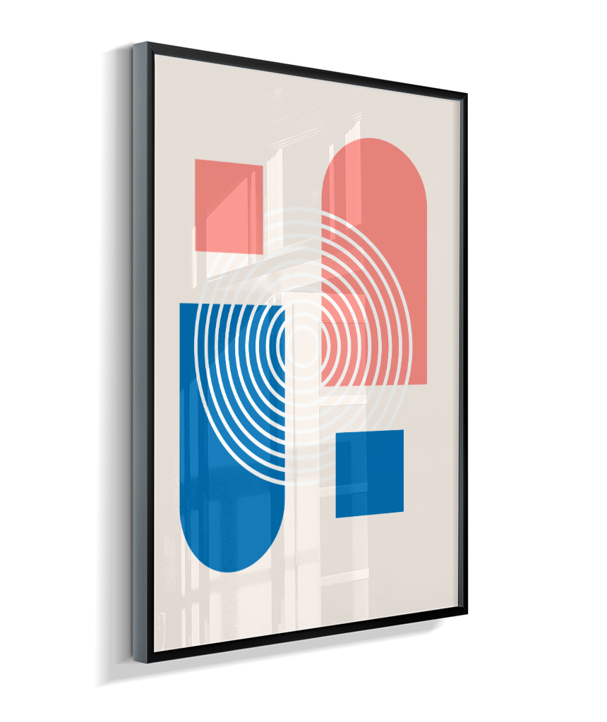 Quadro Decorativo Bauhaus Pílula e Círculo 3