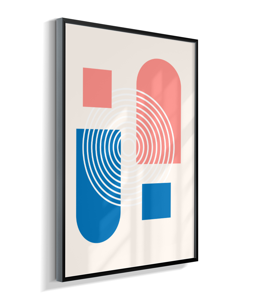 Quadro Decorativo Bauhaus Pílula e Círculo 3