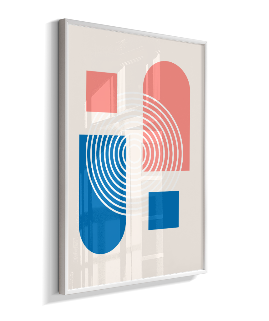 Quadro Decorativo Bauhaus Pílula e Círculo 3