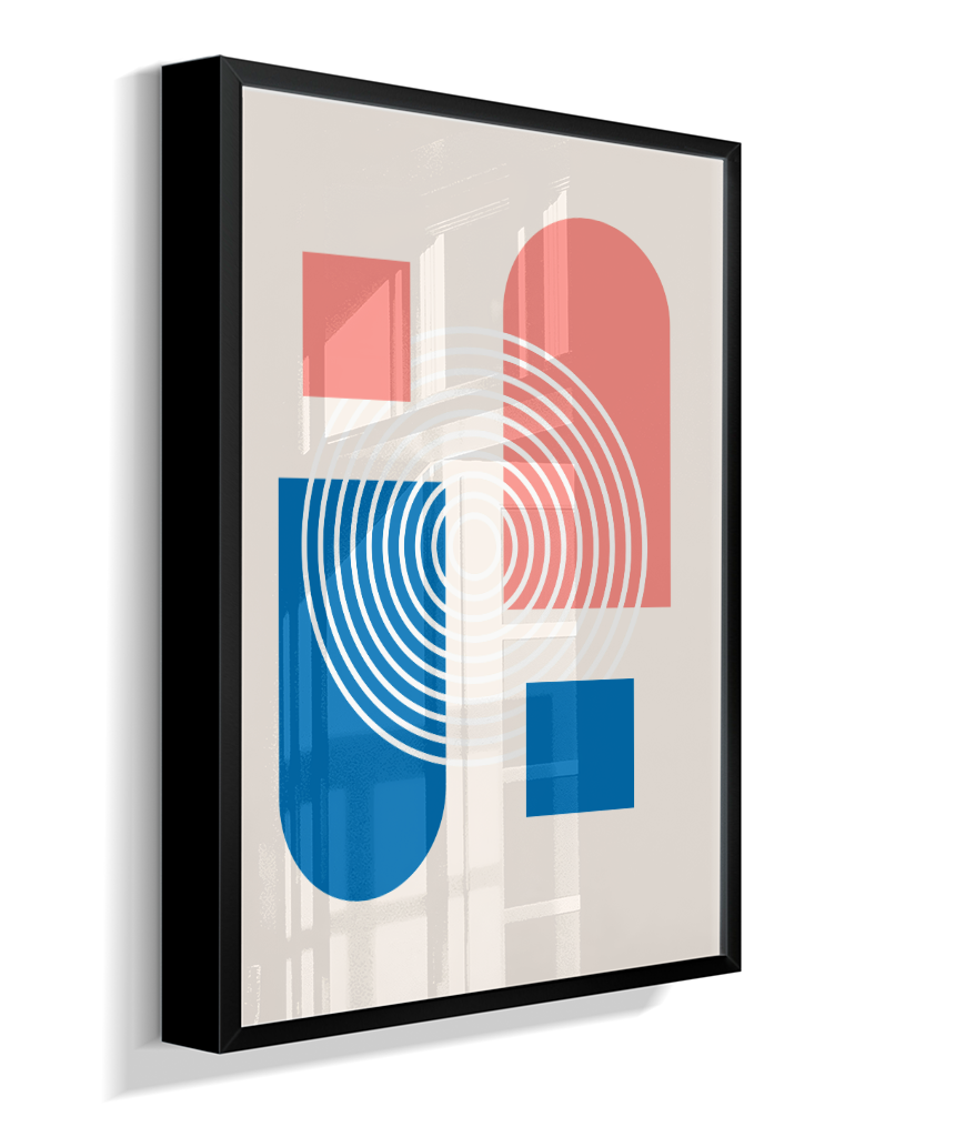 Quadro Decorativo Bauhaus Pílula e Círculo 3
