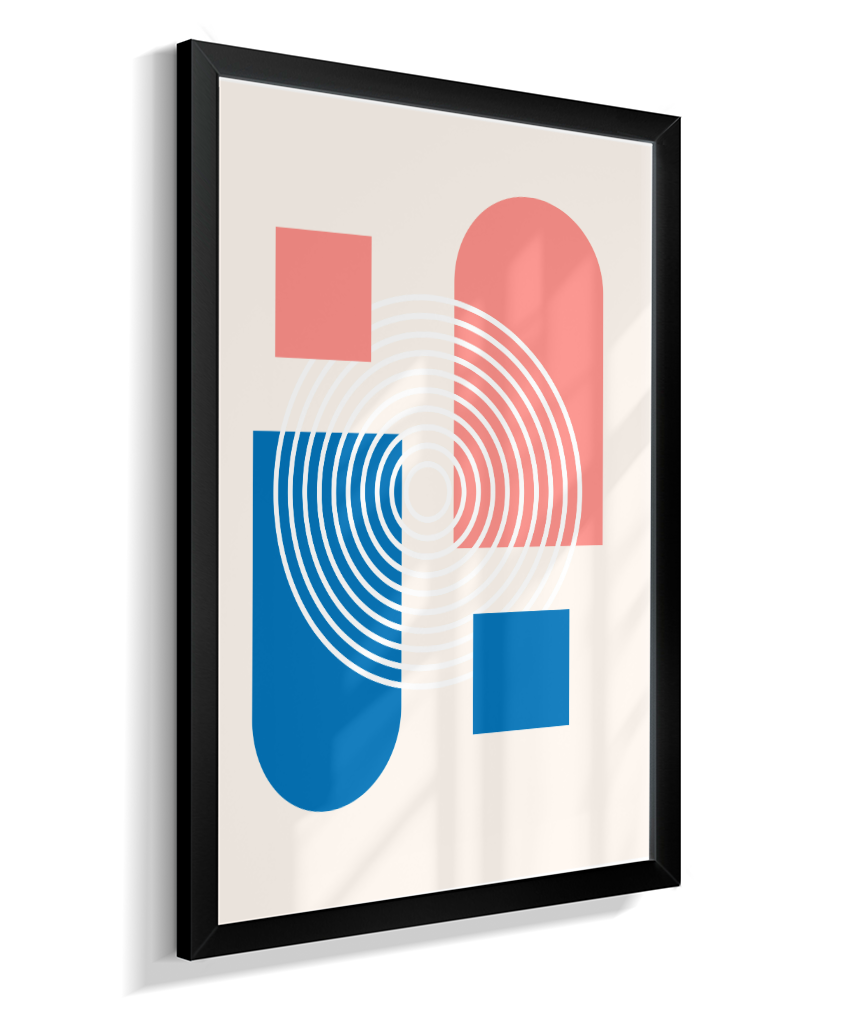 Quadro Decorativo Bauhaus Pílula e Círculo 3