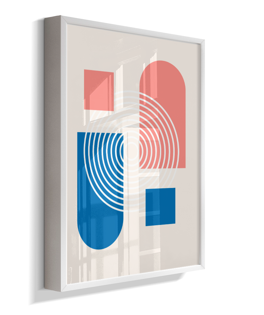 Quadro Decorativo Bauhaus Pílula e Círculo 3