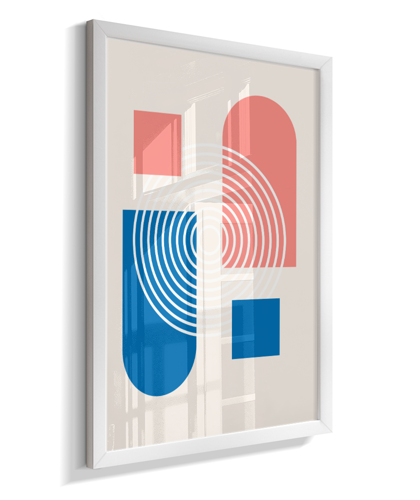 Quadro Decorativo Bauhaus Pílula e Círculo 3
