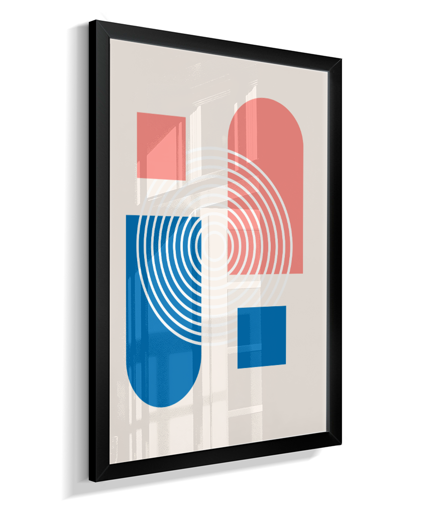Quadro Decorativo Bauhaus Pílula e Círculo 3