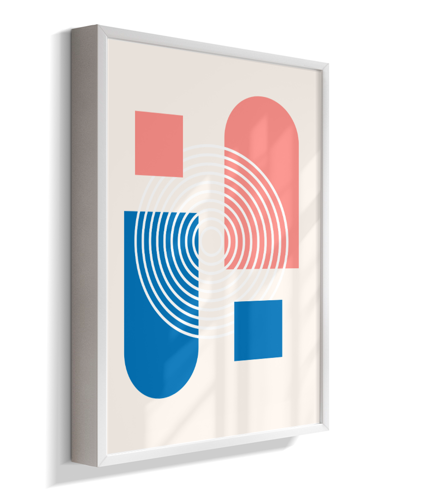 Quadro Decorativo Bauhaus Pílula e Círculo 3