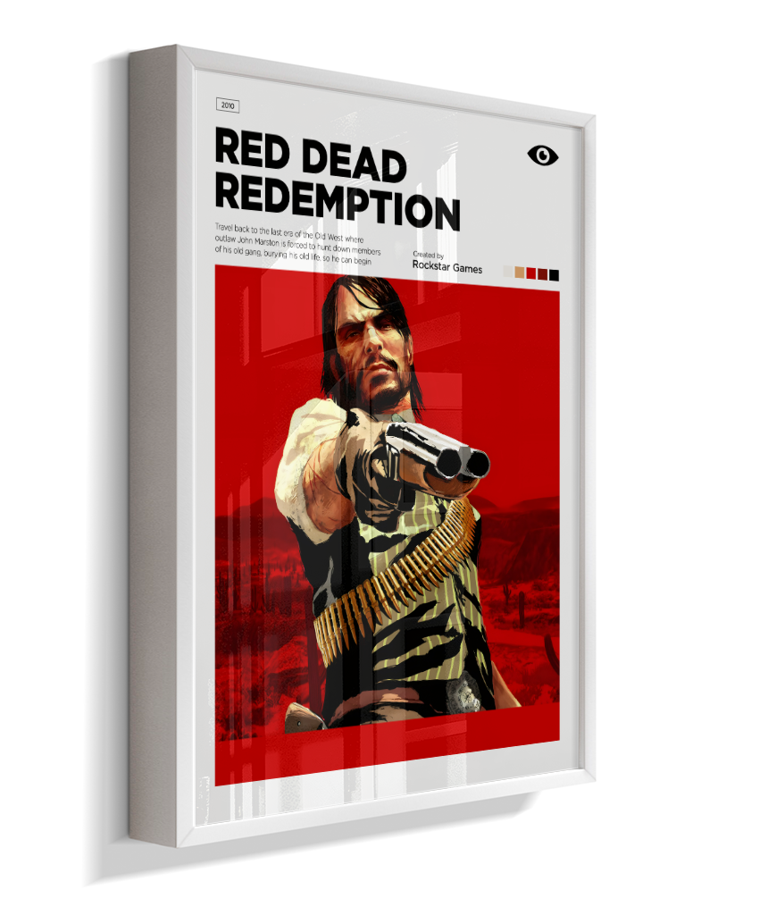 Quadro Decorativo Red Dead Redemption John Marston - Poster Minimalista