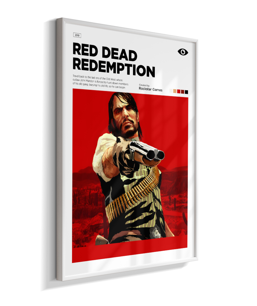 Quadro Decorativo Red Dead Redemption John Marston - Poster Minimalista