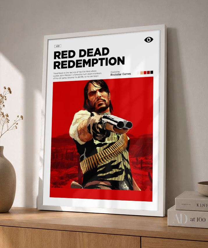Quadro Decorativo Red Dead Redemption John Marston - Poster Minimalista