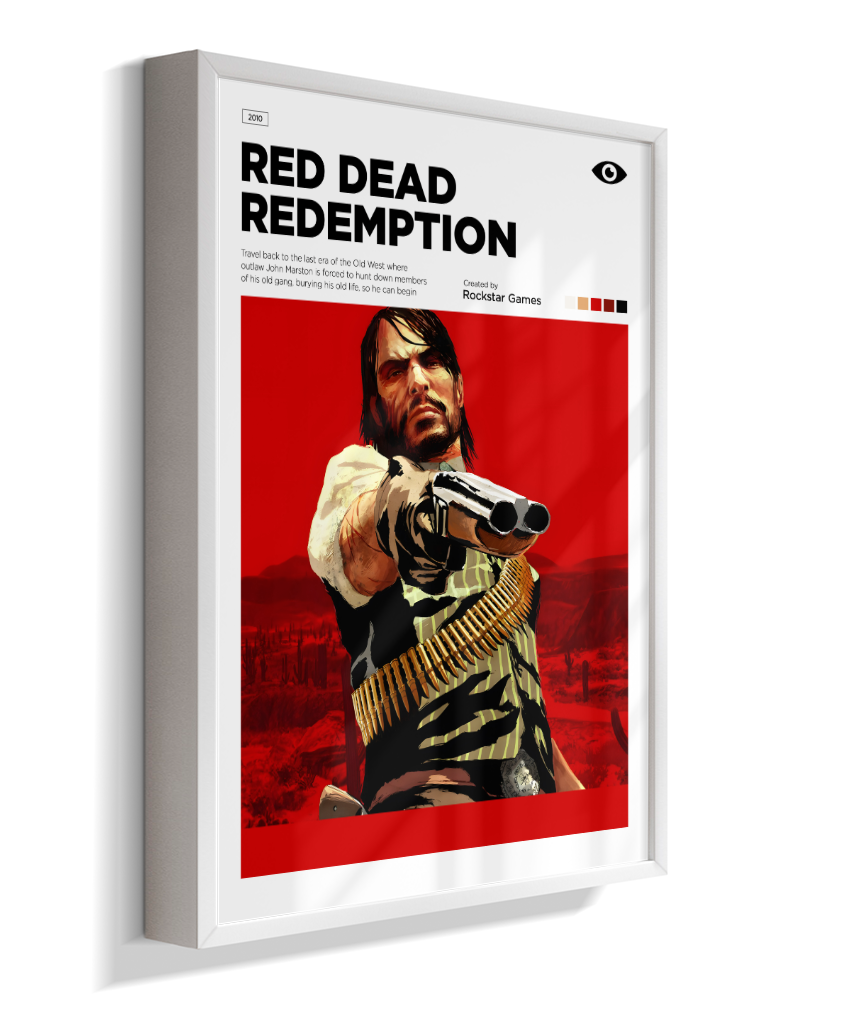 Quadro Decorativo Red Dead Redemption John Marston - Poster Minimalista