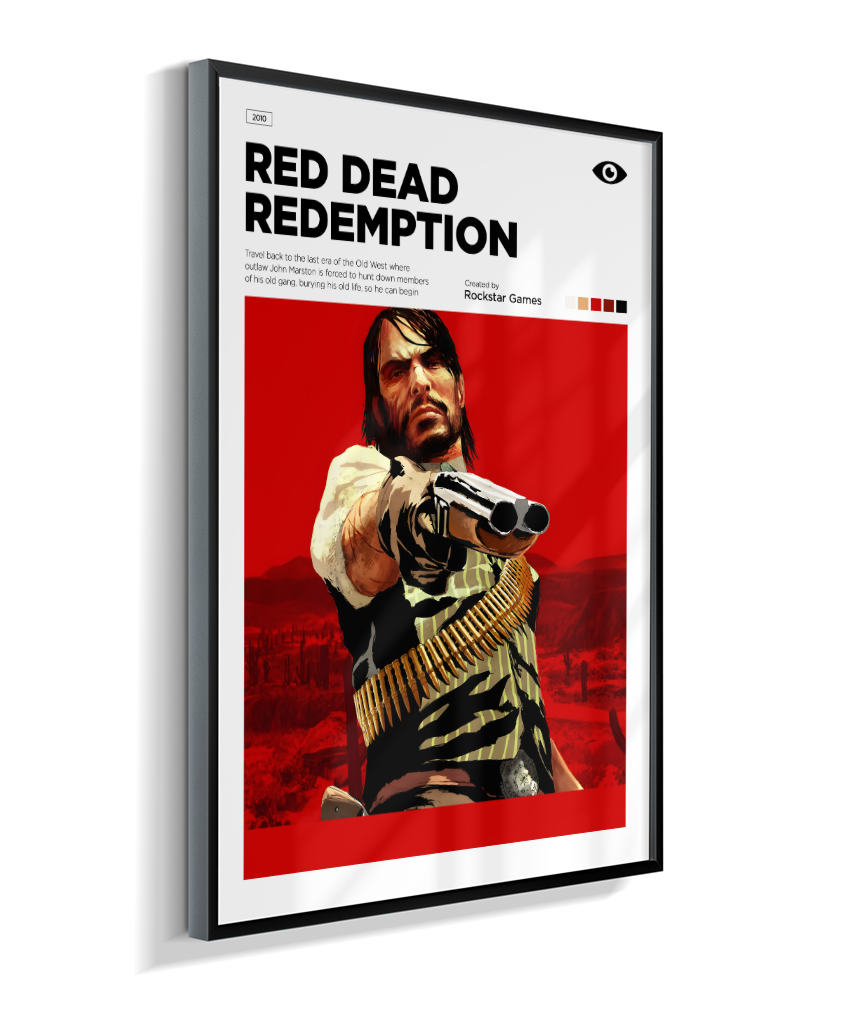 Quadro Decorativo Red Dead Redemption John Marston - Poster Minimalista