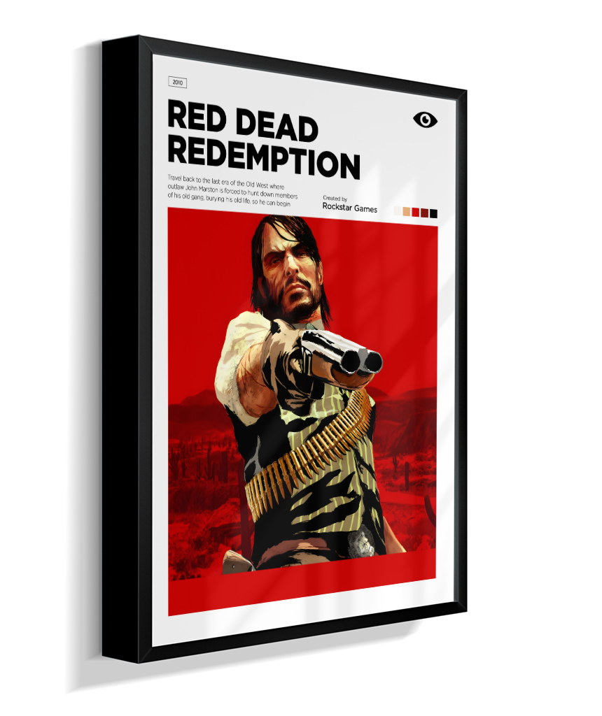 Quadro Decorativo Red Dead Redemption John Marston - Poster Minimalista