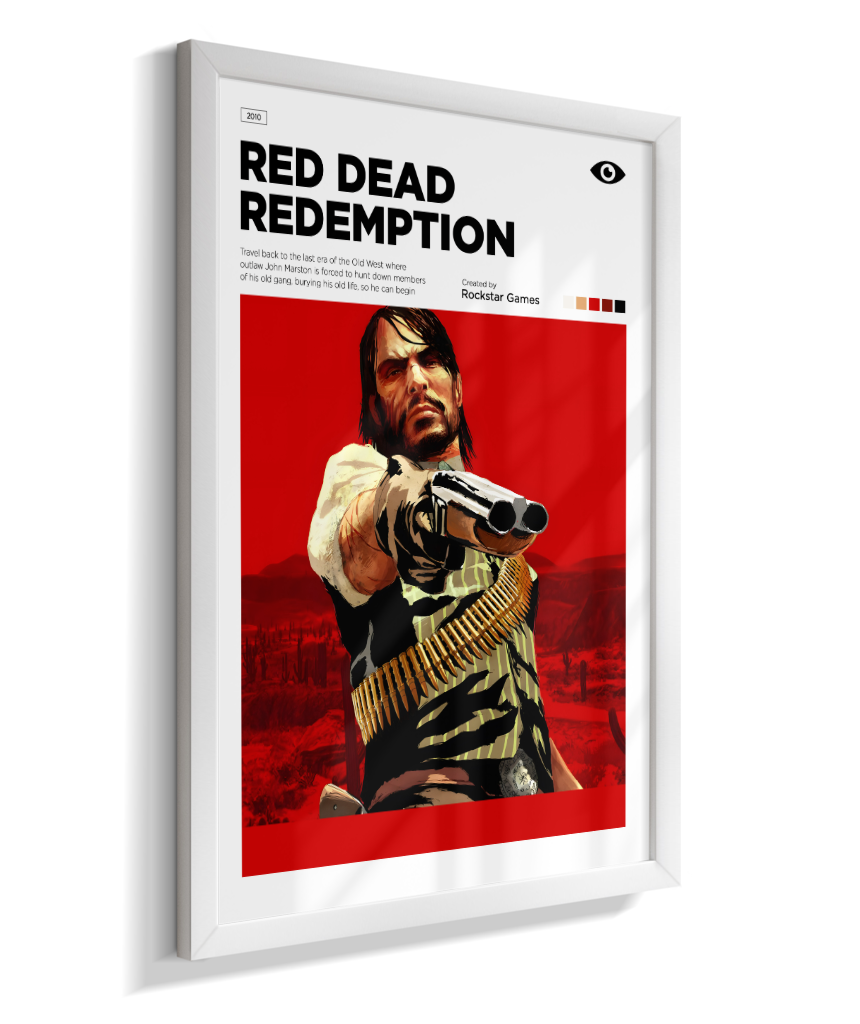Quadro Decorativo Red Dead Redemption John Marston - Poster Minimalista