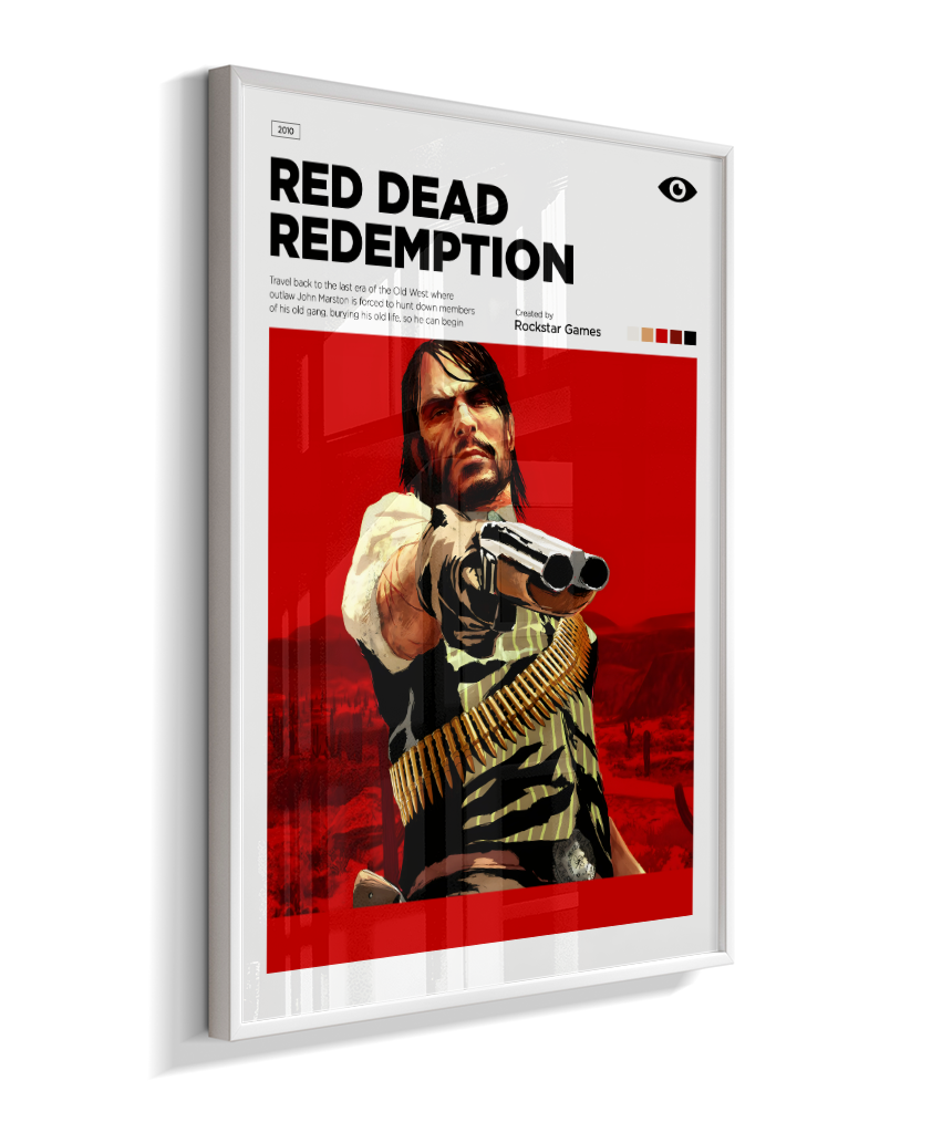 Quadro Decorativo Red Dead Redemption John Marston - Poster Minimalista