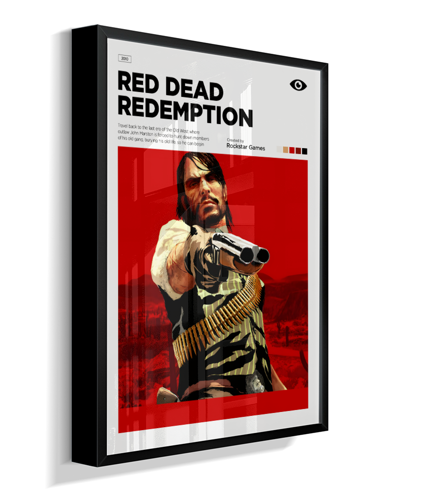 Quadro Decorativo Red Dead Redemption John Marston - Poster Minimalista