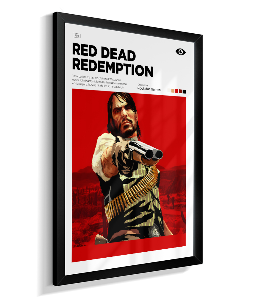 Quadro Decorativo Red Dead Redemption John Marston - Poster Minimalista